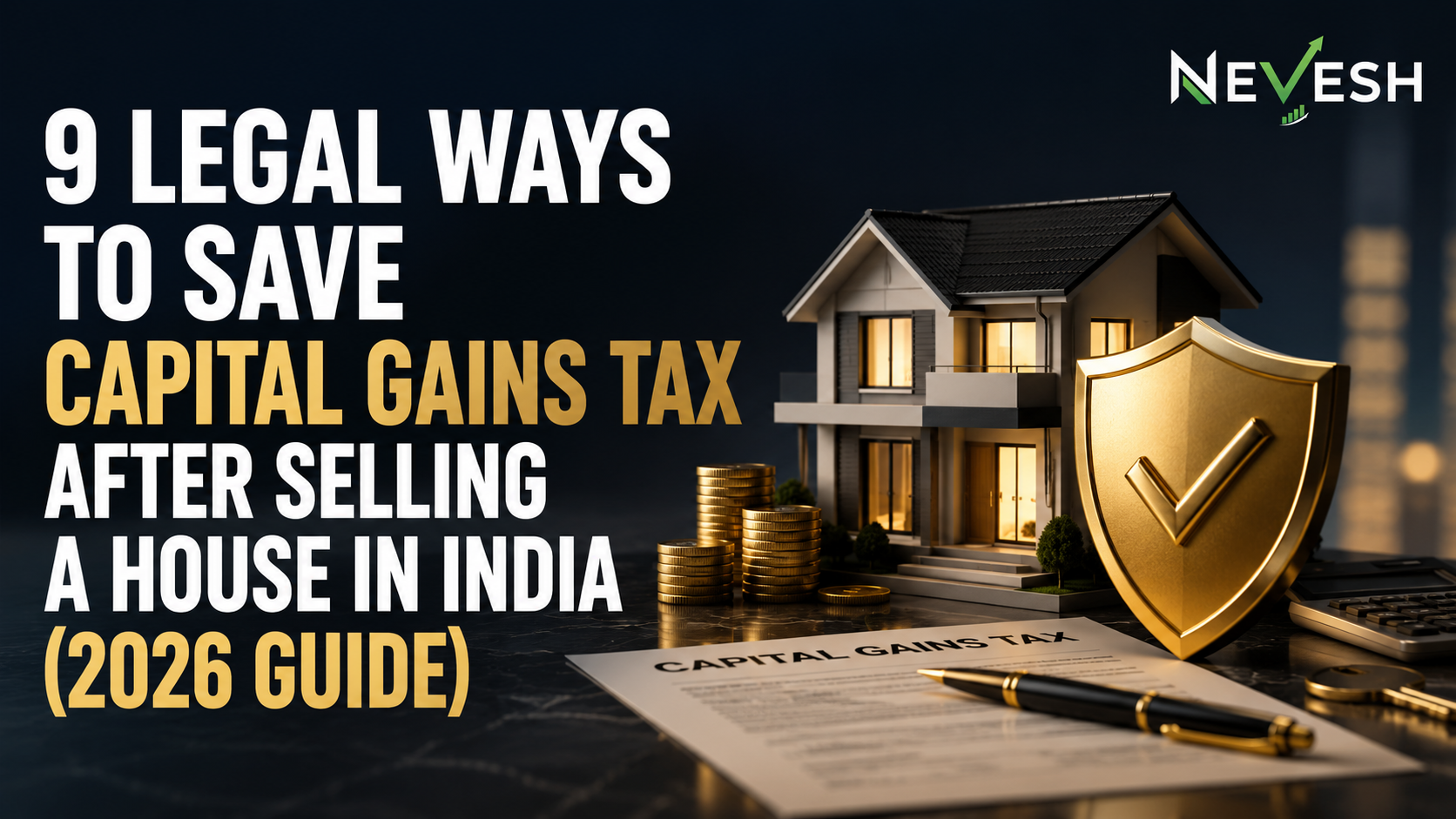 9 Legal Methods to Save Capital Gains Tax When Selling a House in India (2026 Guide)