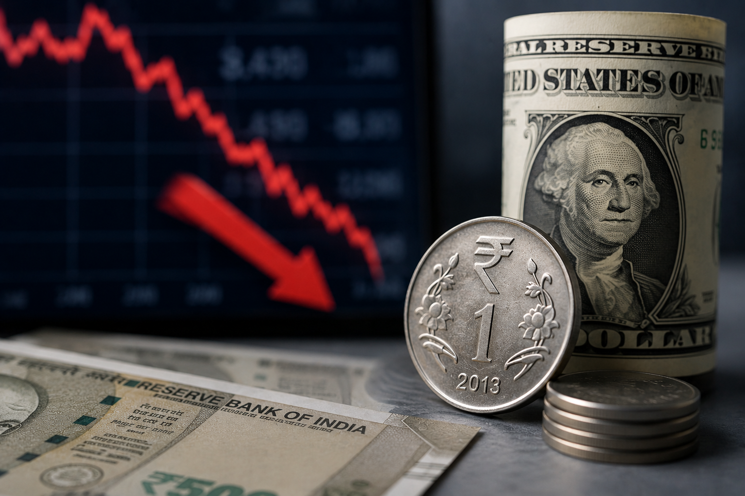 Rupee Slips to 94.58 Against US Dollar as Month-End Dollar Demand Weighs